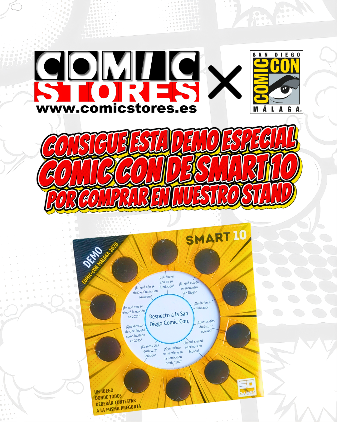 Demo especial Smart 10 edición Comic-Con regalo con compra Comic Stores