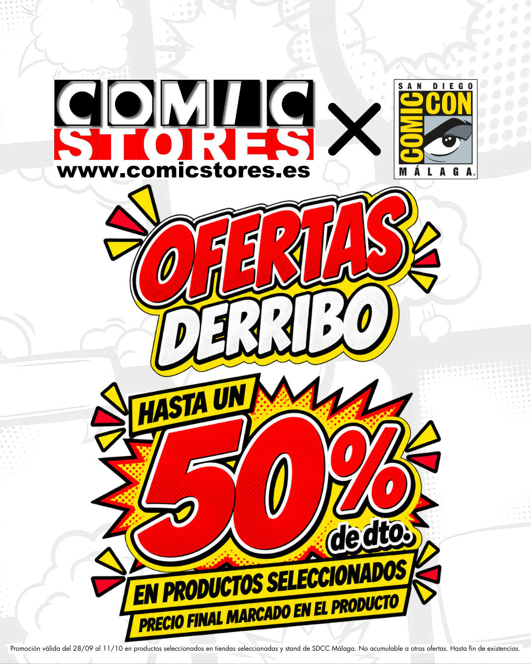 Ofertas Derribo hasta 50% Comic Stores Comic-Con