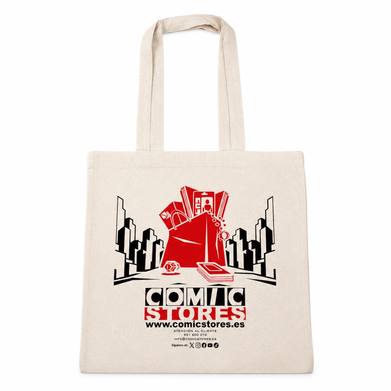 Tote bag de Comic Stores incluida como regalo con la compra de entradas desde su enlace