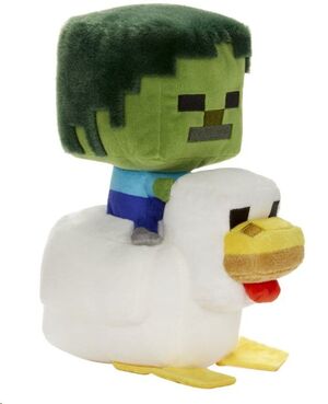 MINECRAFT DELUXE PELUCHE CHICKEN JOCKEY 20 CM