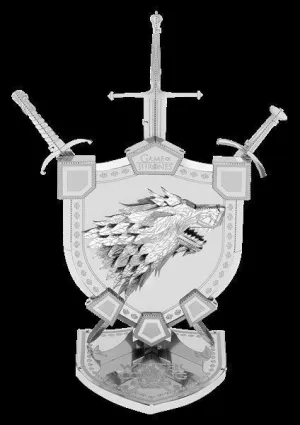 METAL EARTH  GAME OF THRONES - HOUSE STARK SIGIL                           