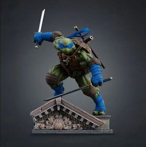 LAS TORTUGAS NINJA ESTATUA LEONARDO UNLEASHED - TEENAGE MUTANT NINJA TURTLES DE IRON STUDIOS (22 CM)