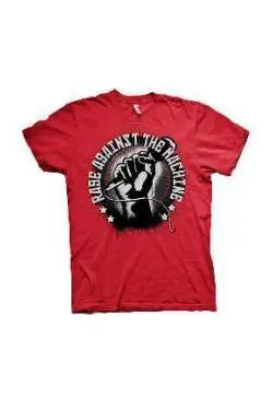 RAGE AGAINST THE MACHINE CAMISETA RED MIC CHECK L                          