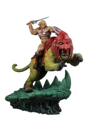 MASTERS OF THE UNIVERSE ESTATUA HE-MAN AND BATTLE CAT CLASSIC DELUXE 59 CM