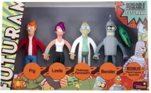 FUTURAMA SET 4 FIGURAS FLEXIBLES 14CM                                      