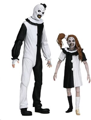 TERRIFIER 2 2 PACK FIGURAS ULTIMATE ART THE CLOWN & LITTLE PALE GIRL 18 CM