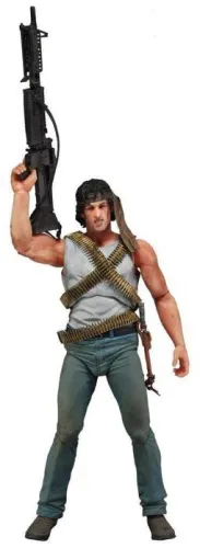 RAMBO FIGURA 18 CM SERIE 1 RAMBO FIRST BLOOD ACORRALADO                    