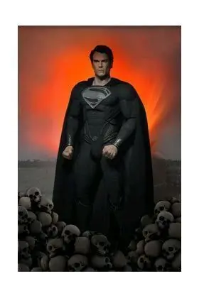 SUPERMAN MAN OF STEEL VERSION TRAJE NEGRO ESCALA 1/4 FIGURA 45 CM (2)      