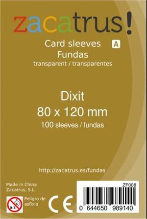 *FUNDAS ZACATRUS DIXIT 80MM X 120MM (100)                                  