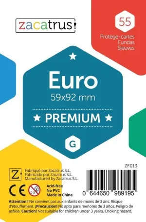 FUNDAS ZACATRUS EURO PREMIUM (59MM X 92MM ) (55 UDS )