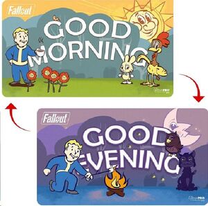 TAPETE REVERSIBLE VAULT BOY GOOD MORNING / GOOD EVENING - FALLOUT - ULTRA PRO