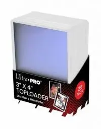 FUNDAS TOPLOADER ESTANDAR ULTRA PRO BLANCO BORDER (25)