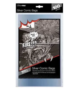BOLSAS PARA COMICS ULTRA-PRO STOR BAGS SILVER/100 18.4*26.6