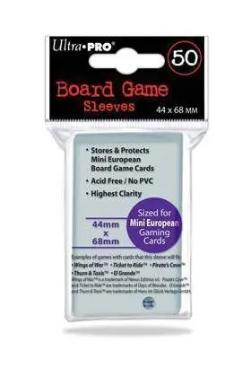 FUNDA JUEGO TABLERO ULTRA PRO MINI EUROPEAN (50) - 44X68 MM FUNDA JUEGO TABLERO ULTRA PRO MINI EUROPEAN (50) - 44X68 MM