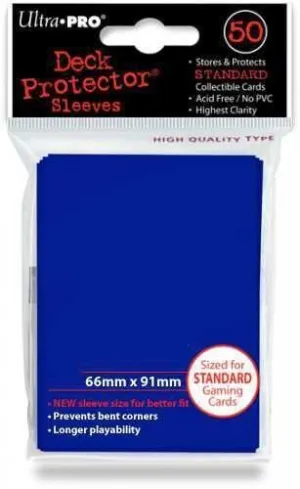DECK PROTECTOR ULTRA PRO BLUE (AZUL) (50) NUEVO TAMAÑO - 66 X 91MM         