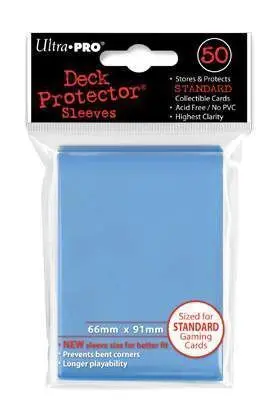 DECK PROTECTOR ULTRA PRO LIGHT BLUE (AZUL CLARO) (50) NUEVO TAMAÑO - 66X91 