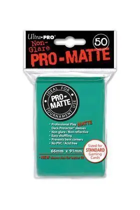 DECK PROTECTOR MATE (50) - AQUA (AGUA) NUEVO TAMAÑO - 66 X 91MM            