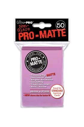 DECK PROTECTOR MATE (50) - PINK (ROSA) - NUEVO TAMAÑO - 66 X 91MM          