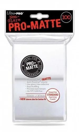 DECK PROTECTOR PRO-MATTE (100) WHITE 66X91 MM                              