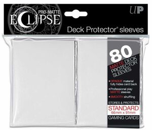 DECK PROTECTOR SLEEVE ECLIPSE (80) WHITE 66X91 MM                          