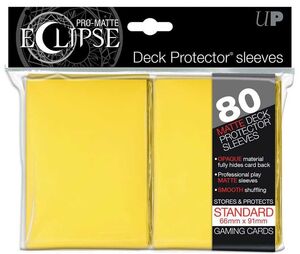 DECK PROTECTOR SLEEVE ECLIPSE (80) YELLOW 66X91 MM                         