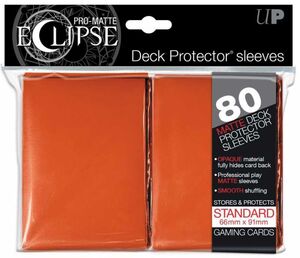 DECK PROTECTOR SLEEVE ECLIPSE (80) ORANGE 66X91 MM                         