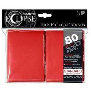 DECK PROTECTOR SLEEVE ECLIPSE (80) RED 66X91 MM                            