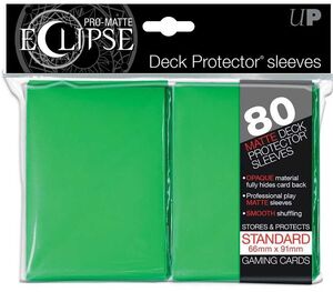 DECK PROTECTOR SLEEVE ECLIPSE (80) GREEN 66X91 MM                          