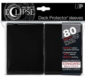 DECK PROTECTOR SLEEVE ECLIPSE (80) BLACK 66X91 MM                          