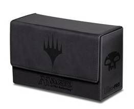 MAGIC MANA FLIP TOP DECK BOX - BLACK (NEGRO) TACTO PIEL                    