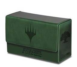 MAGIC MANA FLIP TOP DECK BOX - GREEN (VERDE) TACTO PIEL                    