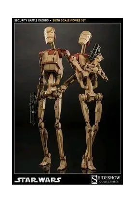 STAR WARS SECURITY BATTLE DROIDS 2 FIGURAS 30 CM SIXTH SCALE FIGURE        
