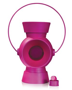 GREEN LANTERN VIOLET LANTERN BATERIA CON ANILLO REPLICA 29 CM              