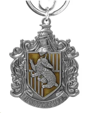 HARRY POTTER LLAVERO ESTAÑO HUFFLEPUFF CREST