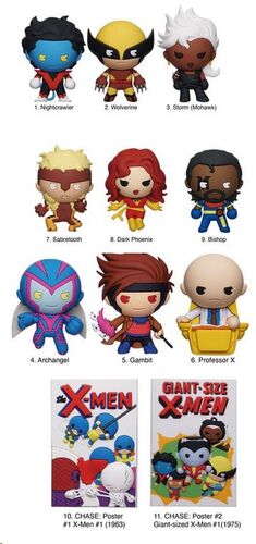 MARVEL COLGANTES PVC 3D X-MEN CLASSIC SERIES 2