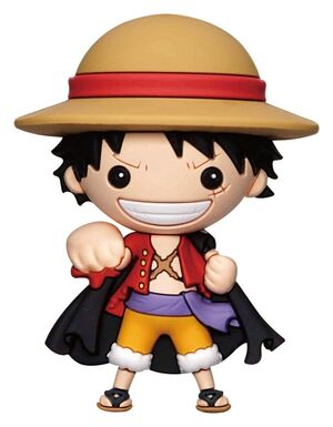 ONE PIECE IMÁN DE ESPUMA 3D LUFFY CON CAPA