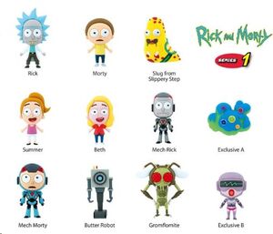 RICK AND MORTY COLGANTES PVC 3D SERIES 1
