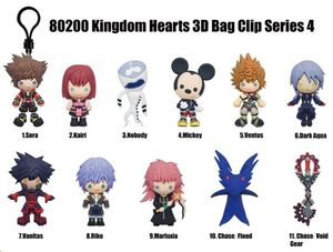 KINGDOM HEARTS 3D COLGANTES DE PVC SERIE 4
