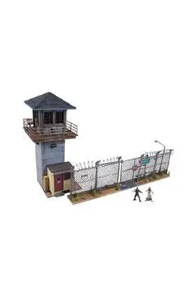 THE WALKING DEAD KIT DE CONSTRUCCION PRISON TOWER & GATE SET DIORAMA       