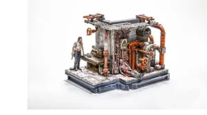 THE WALKING DEAD KIT DE CONSTRUCCION PRISON BOILER ROOM SET DIORAMA        