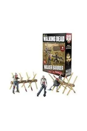 THE WALKING DEAD KIT CONSTRUCCION SET 2 WALKER BARRIER + SET 3 FIG. 5 CM   