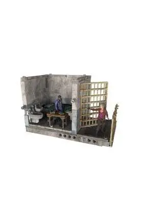 THE WALKING DEAD KIT CONSTRUCCION UPPER PRISON CELLS SET DIORAMA           