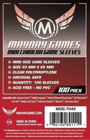 FUNDAS MAYDAY MINI CHIMERA 43MM X 65MM JUEGOS TABLERO                      