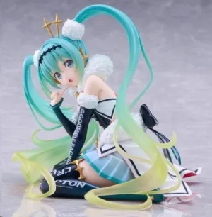 HATSUNE MIKU ESTATUA PVC TAITO KUJI RACING MIKU 2018 VER. ROUND 8 13 CM