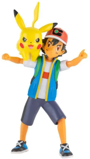 POKÉMON FIGURAS BATTLE FEATURE ASH & PIKACHU 11 CM