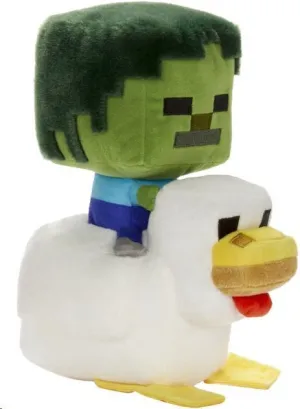 MINECRAFT DELUXE PELUCHE CHICKEN JOCKEY 20 CM