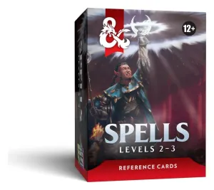 DUNGEONS & DRAGONS RPG TARJETAS DE REFERENCIA: HECHIZOS (NIVELES 2-3) - EDICIÓN INGLÉS