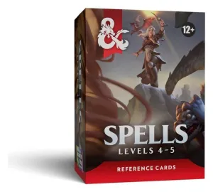 DUNGEONS & DRAGONS RPG TARJETAS DE REFERENCIA: HECHIZOS (NIVELES 4-5) - EDICIÓN INGLÉS