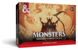 DUNGEONS & DRAGONS RPG TARJETAS DE REFERENCIA: MONSTRUOS (ANIMALES Y PNJS) - EDICIÓN INGLÉS