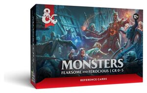 DUNGEONS & DRAGONS RPG TARJETAS DE REFERENCIA: MONSTRUOS (TEMIBLES Y FEROCES) - EDICIÓN INGLÉS